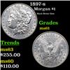 1897-s Morgan Dollar $1 Grades BU+