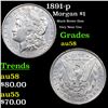 1891-p Morgan Dollar $1 Grades Choice AU/BU Slider