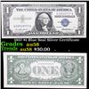 1957 $1 Blue Seal Silver Certificate Grades Choice AU/BU Slider