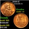 1944-d Lincoln Cent 1c Grades GEM++ RD