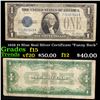 1928 $1 Blue Seal Silver Certificate "Funny Back" Grades f+