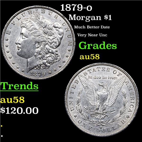 1879-o Morgan Dollar $1 Grades Choice AU/BU Slider