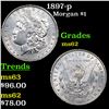 Image 1 : 1897-p Morgan Dollar $1 Grades Select Unc