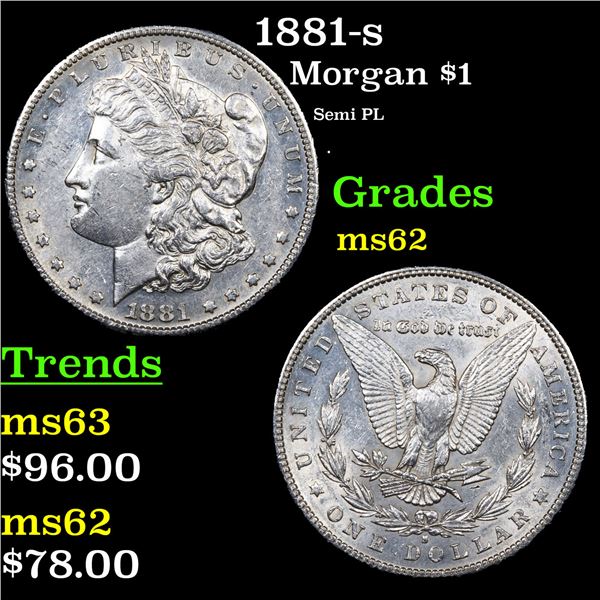 1881-s Morgan Dollar $1 Grades Select Unc