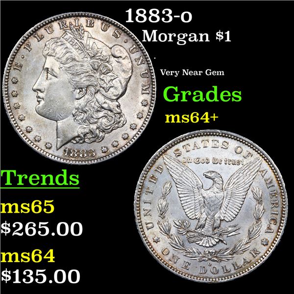 1883-o Morgan Dollar $1 Grades Choice+ Unc
