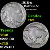 1918-s Buffalo Nickel 5c Grades vf+