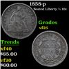 Image 1 : 1858-p Seated Liberty Half Dime 1/2 10c Grades vf+