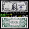 1935F $1 Blue Seal Silver Certificate Grades Choice CU