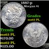 Image 1 : 1887-p Morgan Dollar $1 Grades Select Unc PL