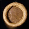 Image 2 : Mixed small cents 1c orig shotgun roll, 1917-s Wheat Cent, 1890 Indian Cent other end, Brinks Wrappe