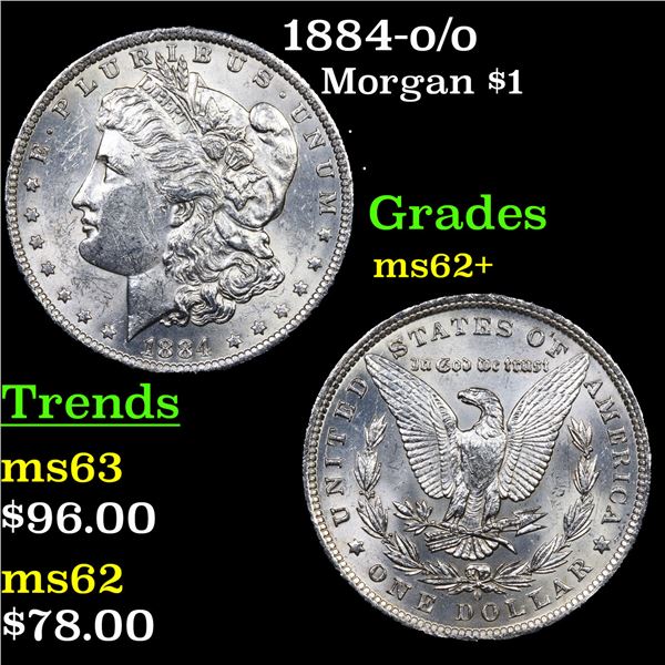1884-o/o  Morgan Dollar $1 Grades Select Unc