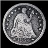 Image 2 : 1854-o Seated Liberty Half Dime 1/2 10c Grades vg+