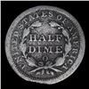 Image 3 : 1854-o Seated Liberty Half Dime 1/2 10c Grades vg+