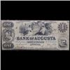 Image 2 : May 1, 1861 $1 Confederate States Bank of Augusta GA Obsolete Currency Note Grades vf details