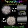 ***Auction Highlight*** 1900 & P Morgan Cull-VG First Financial Solid Morgan Silver Dollar Shotgun R