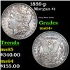 Image 1 : 1889-p Morgan Dollar $1 Grades Choice+ Unc