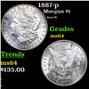 Image 1 : 1887-p Morgan Dollar $1 Grades Choice Unc