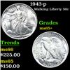 Image 1 : 1943-p Walking Liberty Half Dollar 50c Grades GEM+ Unc