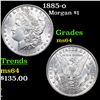 Image 1 : 1885-o Morgan Dollar $1 Grades Choice Unc