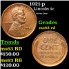 Image 1 : 1921-p Lincoln Cent 1c Grades Select Unc RD