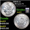 Image 1 : 1884-cc Morgan Dollar $1 Graded ms63 By SEGS