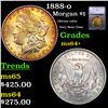 Image 1 : 1888-o Morgan Dollar $1 Graded ms64+ By SEGS