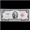 Image 2 : **Star Note** 1953 $2 Red Seal United States Note Grades Select CU