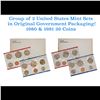 Image 1 : Group of 2 United States Mint Set in Original Government Packaging! From 1980-1981 with 26 Coins Ins