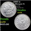 Image 1 : 1897-o Morgan Dollar $1 Graded Choice AU/BU Slider By USCG