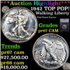 Image 1 : Proof ***Auction Highlight*** 1942 Walking Liberty Half Dollar TOP POP! 50c Graded pr67 CAM BY SEGS 