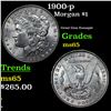 Image 1 : 1900-p Morgan Dollar $1 Grades GEM Unc