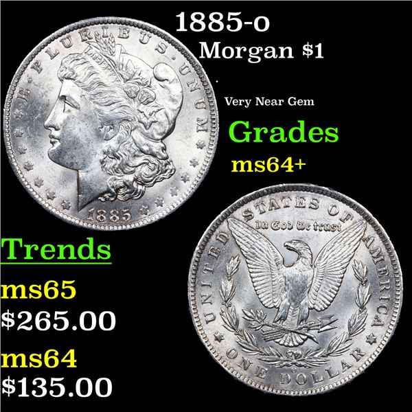 1885-o Morgan Dollar $1 Grades Choice+ Unc