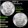 Image 1 : 1887-p Morgan Dollar $1 Grades Choice+ Unc