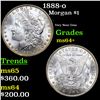 1888-o Morgan Dollar $1 Grades Choice+ Unc