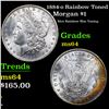 1884-o Morgan Dollar Rainbow Toned $1 Grades Choice Unc