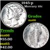 Image 1 : 1945-p Mercury Dime 10c Grades GEM+ Unc