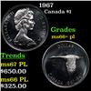 1967 Canada Dollar $1 Grades GEM++ PL