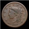 Image 2 : 1838 Coronet Head Large Cent 1c Grades vf+