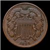 Image 2 : 1864 Large Motto Two Cent Piece 2c Grades vf++