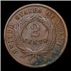 Image 3 : 1864 Large Motto Two Cent Piece 2c Grades vf++