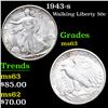 Image 1 : 1943-s Walking Liberty Half Dollar 50c Grades Select Unc