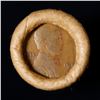 Image 2 : Mixed small cents 1c orig shotgun roll, 1916-s Wheat Cent, 1890 Indian Cent other end, Brinks Wrappe