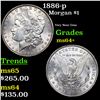 Image 1 : 1886-p Morgan Dollar $1 Grades Choice+ Unc