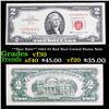 Image 1 : **Star Note** 1963 $2 Red Seal United States Note Grades vf++