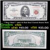 Image 1 : **Star Note** 1963 $5 Red Seal United States Note Grades vf+