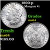 Image 1 : 1890-p Morgan Dollar $1 Grades Choice Unc