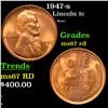 Image 1 : 1947-s Lincoln Cent 1c Grades GEM++ Unc RD