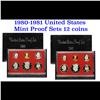 Image 1 : Group of 2 United States Mint Proof Sets 1980-1981 12 coins