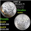 Image 1 : 1887-p Morgan Dollar $1 Grades Choice+ Unc