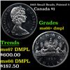 Image 1 : 1965 Small Beads, Pointed 5 Canada Dollar $1 Grades GEM++ DMPL